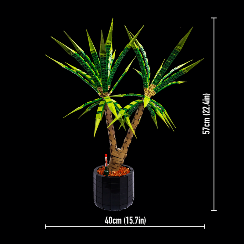 Dracaena Marginata - 1961 ชิ้น MOC Dracaena Marginata ต้นไม้มังกร