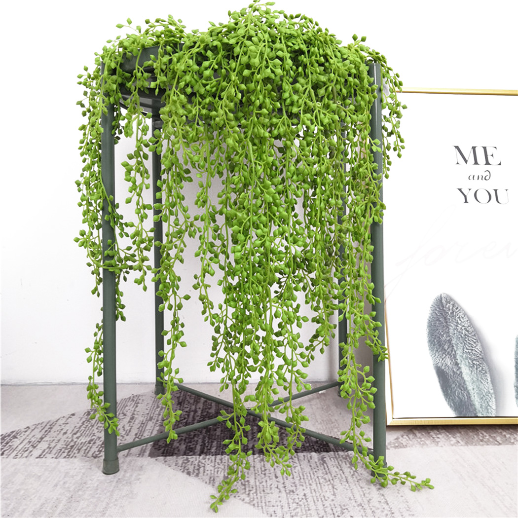 Ficus Lyrata Tree - 1pcs ประดิษฐ์ Vines แขวนผนังหวายใบสาขาสวนกลางแจ้งตกแต่งบ้านพลาสติก Leaf พืชสีเขียว
