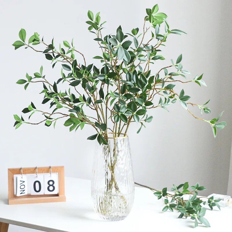 Ficus Lyrata Tree - ประดิษฐ์ Tenuifolia Ficus สาขาต้นไม้ปลอมใบดอกไม้ตกแต่งบ้านสาขายาวตกแต่งบ้าน Plantas Artificiales