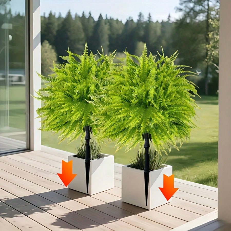 2 ชิ้น - ต้นเฟิร์นปลอมขนาด 44  - Dracaena Marginata บทวิจารณ์และราคา